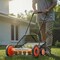Black-Orange Manual Reel Lawn Mower 5-Blade Adjustable Height